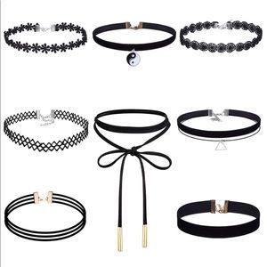 8 piece choker necklace set